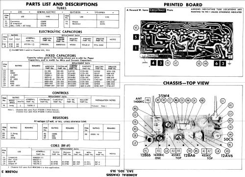 Y848 Ch= 5A5; Admiral brand (ID = 545646) Radio