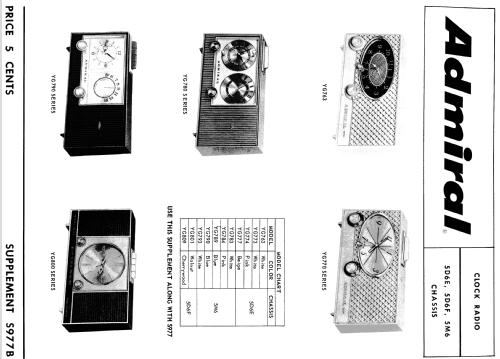 YG773 Ch= 5D6E; Admiral brand (ID = 1544692) Radio