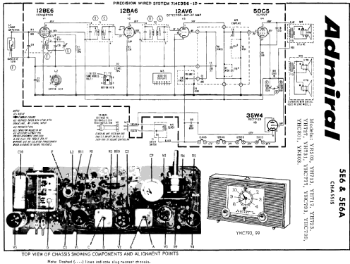 YH713 Ch= 5E6; Admiral brand (ID = 203285) Radio