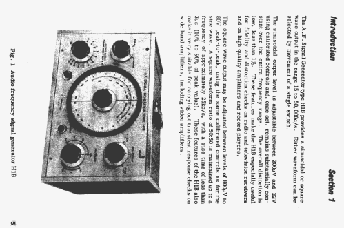 AF Signal Generator H1B ; Advance Electronics (ID = 980021) Equipment