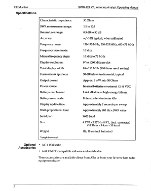 HF Analyst SWR-121; Advanced Electronic (ID = 2882239) Equipment