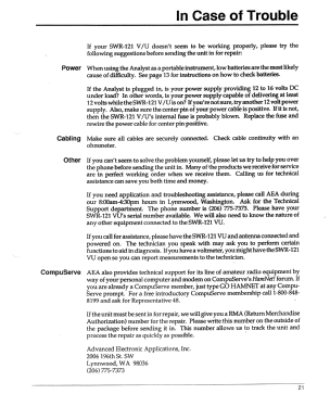 HF Analyst SWR-121; Advanced Electronic (ID = 2882254) Equipment