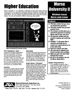 Morse University II ; Advanced Electronic (ID = 2882685) teaching