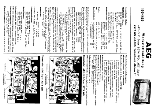 3074WU; AEG Radios Allg. (ID = 1406858) Radio