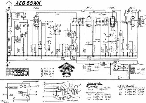 68WK; AEG Radios Allg. (ID = 811619) Radio