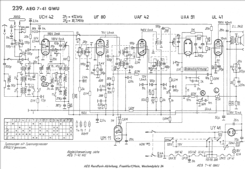 7-41 GWU; AEG Radios Allg. (ID = 735270) Radio