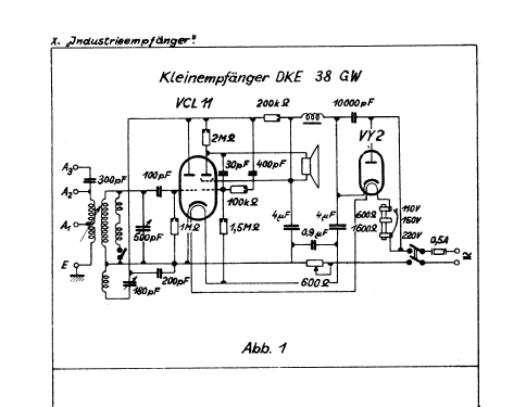 Deutscher Kleinempfänger 1938 DKE38; AEG Radios Allg. (ID = 3047949) Radio