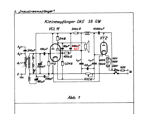 Deutscher Kleinempfänger 1938 DKE38; AEG Radios Allg. (ID = 3065990) Radio