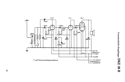 Deutscher Kleinempfänger für Batteriebetrieb DKE38B; AEG Radios Allg. (ID = 3068115) Radio