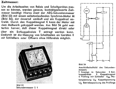 Sekundenmesser S1; AEG Radios Allg. (ID = 1426047) Equipment