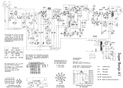 Super Banjo 61; AEG Radios Allg. (ID = 673092) Radio