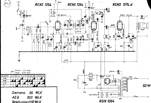 Super-Geatron 303WLK; AEG Radios Allg. (ID = 3013208) Radio