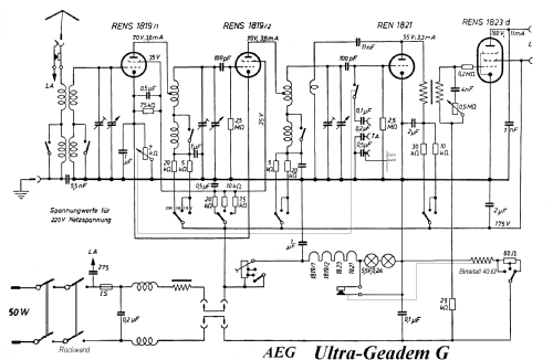 Ultra-Geadem G; AEG Radios Allg. (ID = 255236) Radio