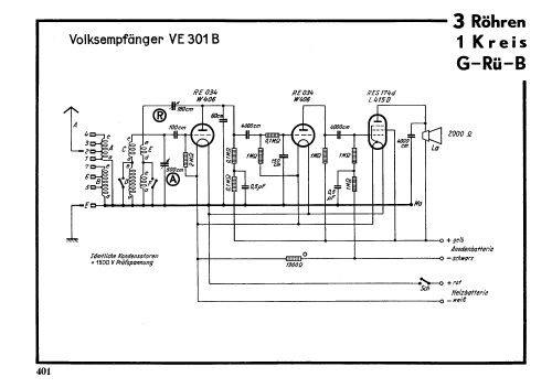 VE301B; AEG Radios Allg. (ID = 3062592) Radio