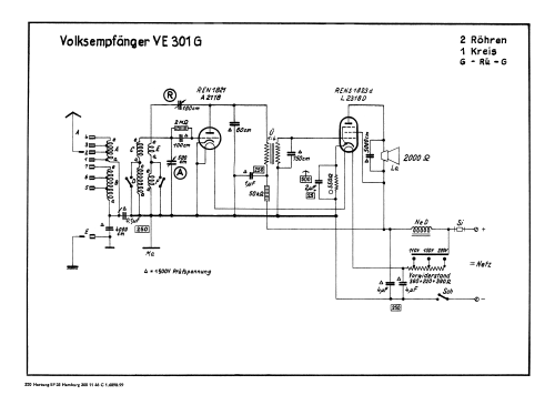 VE301G; AEG Radios Allg. (ID = 3059027) Radio