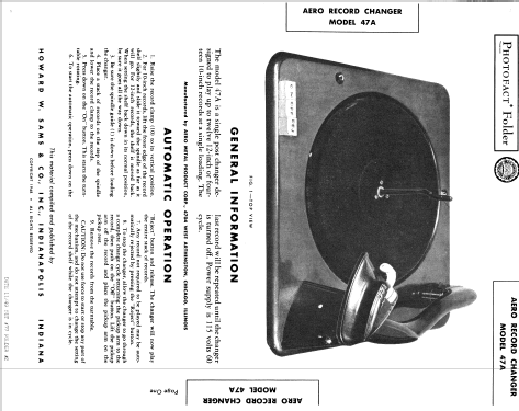 Record Changer 47A; Aero Metal Products (ID = 397774) Ton-Bild