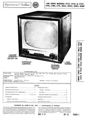 17M-1 Ch= 700-96; Air King Products Co (ID = 2975813) Television