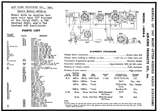 4604-A ; Air King Products Co (ID = 84843) Radio