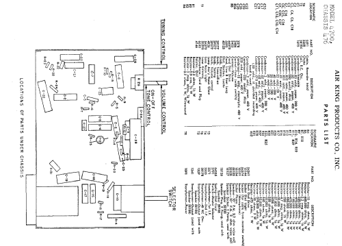 4700 Ch= 476; Air King Products Co (ID = 278835) Radio