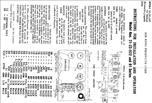 522 ; Air King Products Co (ID = 483411) Radio