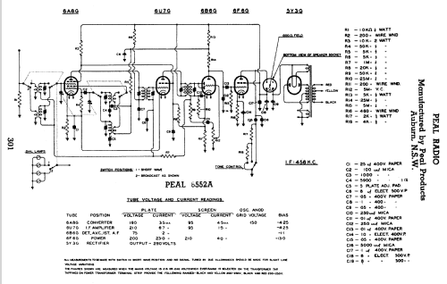 Peal P6552A; Peal Products, a (ID = 811740) Radio