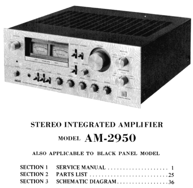 Stereo Integrated Amplifier AM-2950; Akai Electric Co., (ID = 1923787) Verst/Mix