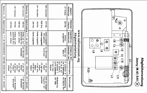 Jonny M61 541 A Gerät-Nr. 600001 bis 605000; Akkord-Radio + (ID = 39738) Radio