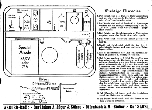 Offenbach 50; Akkord-Radio + (ID = 3082922) Radio