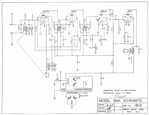 Clipper 5M4; Akrad Radio (ID = 1957401) Radio