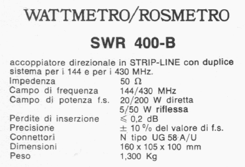 Power Meter SWR400B; Albrecht Marke, (ID = 2824674) Amateur-D