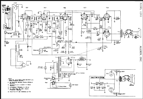 1561 Radio Alden, Inc.; where?, build 1950 ??, 3 schematics, 7 tubes ...