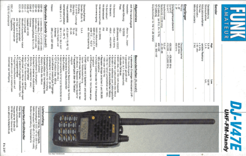 Handfunkgerät DJ-V47E; Alinco Inc.; Osaka (ID = 2458618) Amat TRX