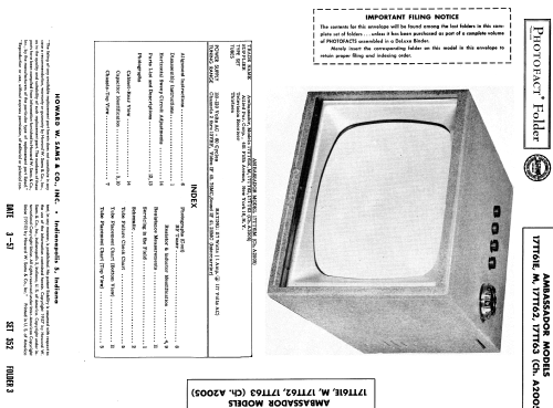 Ambassador 17TT61M Ch= A2005; Ambassador Allied (ID = 1862700) Television