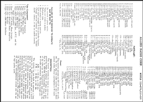 11B 278 ; Allied Radio Corp. (ID = 374445) Radio