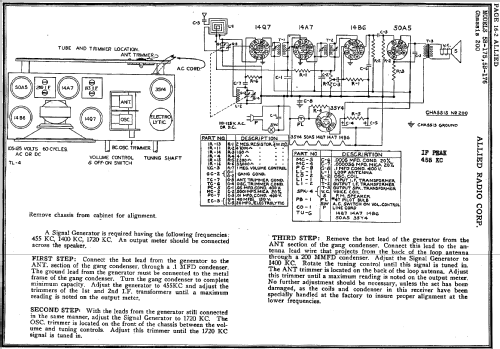 5B 175 Ch= 200; Allied Radio Corp. (ID = 261490) Radio