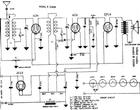 Knight 5 tube AC/DC B 10509 code Verse; Allied Radio Corp. (ID = 277626) Radio