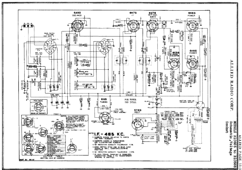 Knight 8 Tube AC Superhet B-10565 Code: Cleft; Allied Radio Corp. (ID = 159694) Radio