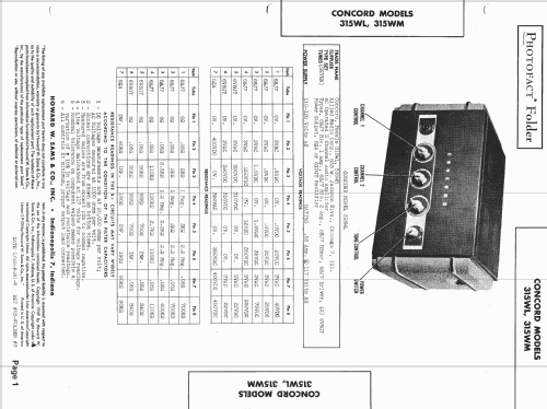 Concord 315WM; Allied Radio Corp. (ID = 1462575) Ampl/Mixer