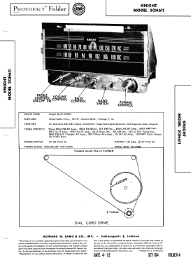 Knight 20H611; Allied Radio Corp. (ID = 3038501) Television