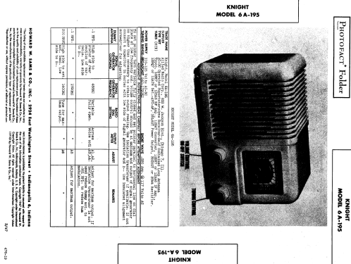 Knight 6A-195; Allied Radio Corp. (ID = 826576) Radio