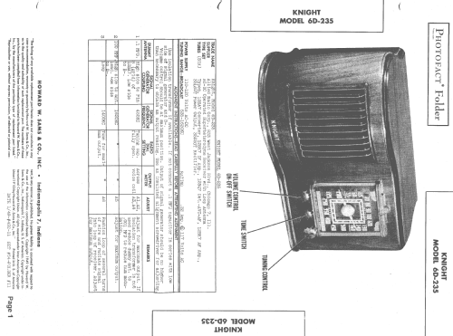 Knight 6D-235 ; Allied Radio Corp. (ID = 1466892) Radio