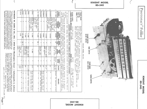 Knight 8D-340 ; Allied Radio Corp. (ID = 1403738) Radio