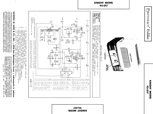 Knight 93-017; Allied Radio Corp. (ID = 935208) Ampl/Mixer