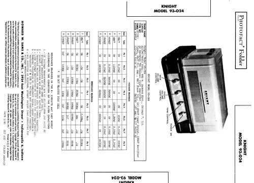 Knight 93-024; Allied Radio Corp. (ID = 941967) Ampl/Mixer