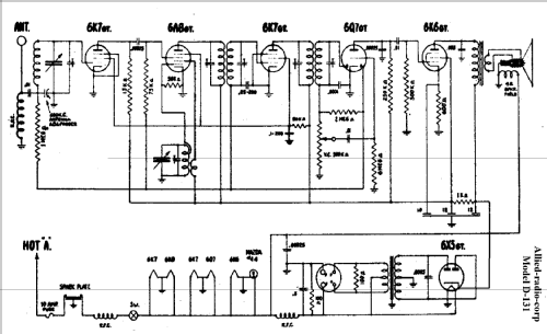 Knight D-131 Auto Radio; Allied Radio Corp. (ID = 278454) Radio