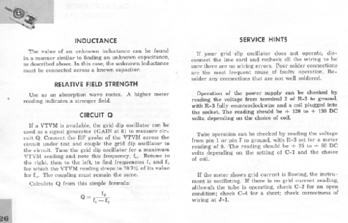 Knight-kit Grid Dip Meter 83 Y 721 G-30; Allied Radio Corp. (ID = 1837644) Ausrüstung