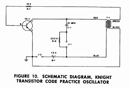 Knight-kit Transistor Code Practice Oscillator 83Y239; Allied Radio Corp. (ID = 2729520) Morse+TTY