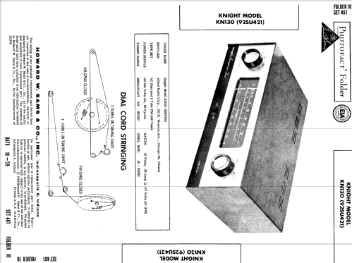 Knight Stereophonic 'Bantam' Tuner KN130 92SU421; Allied Radio Corp. (ID = 612743) Radio