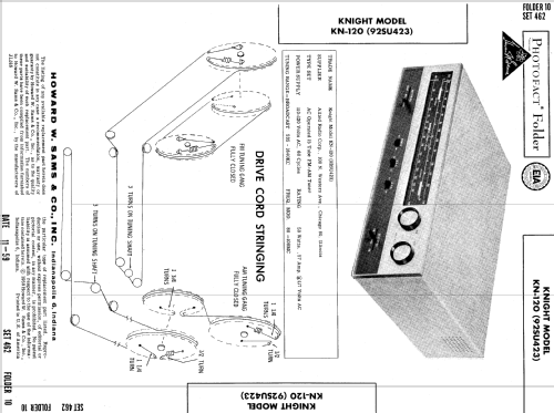 Knight KN-120 Ch= 92SU423; Allied Radio Corp. (ID = 614266) Radio