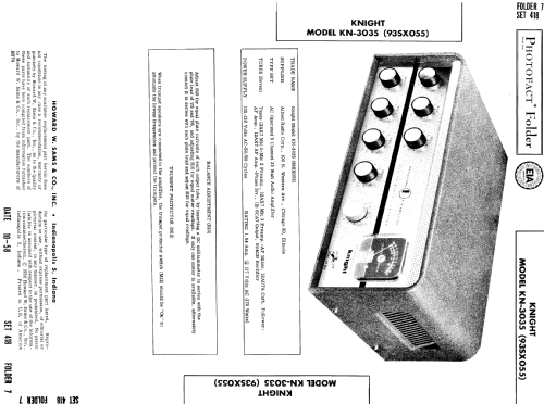 Knight KN-3035 Ch= 93SX055; Allied Radio Corp. (ID = 770984) Ampl/Mixer